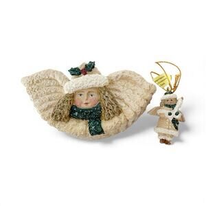 Vintage Belsnickle ANGEL 4" Covered Box Pin Linda L. Baldwin 721409 Enesco 2000